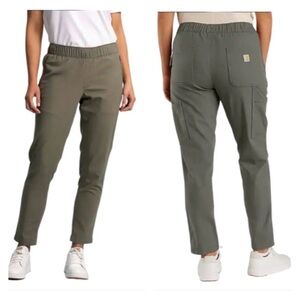 Carhartt Women's Ankle Pants in Olive Green